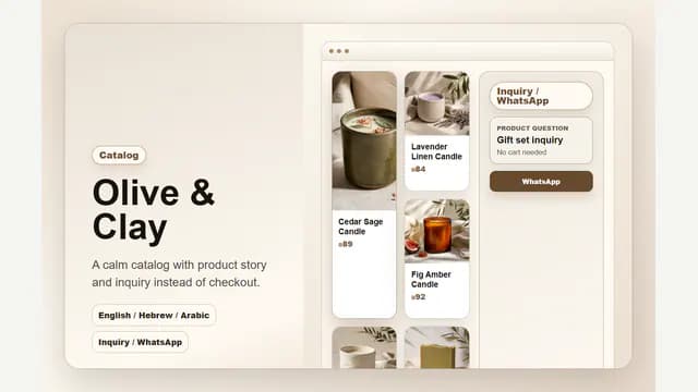 Example storefront for Catalog