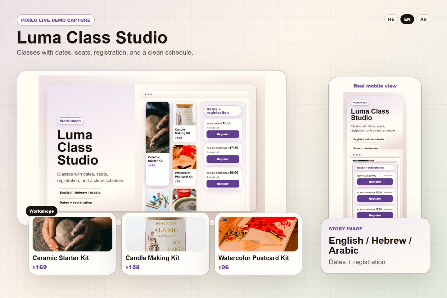 Luma Class Studio - Open business