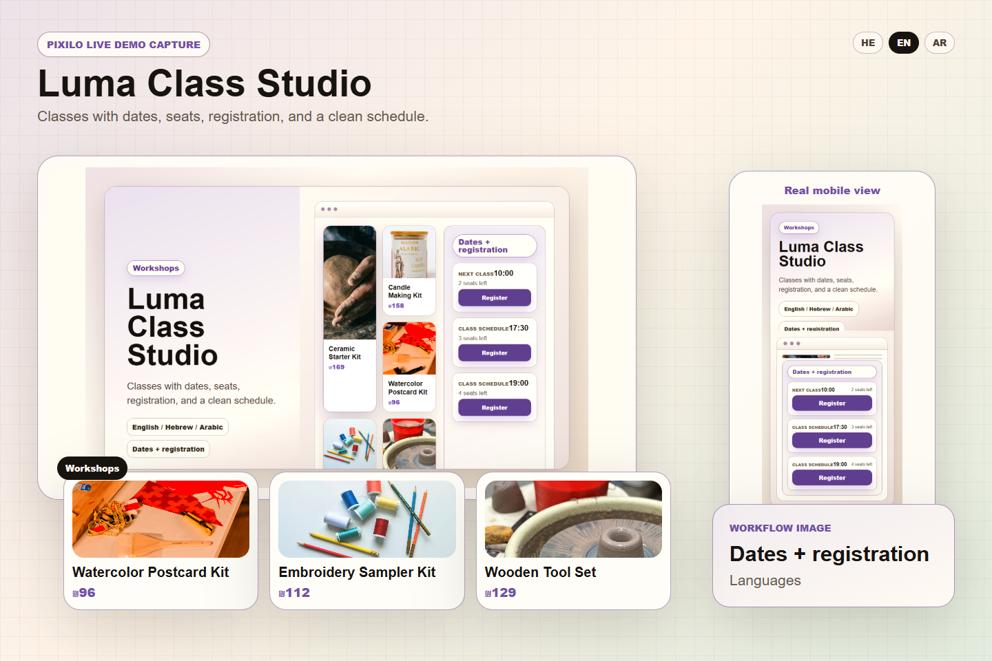 Luma Class Studio - Open business
